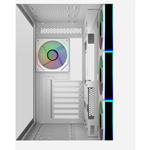 Cooler Master ATX PC Case White Dual Tempered Glass 4 ARGB Fans