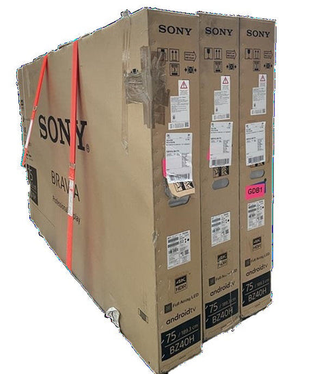 Sony Bravia BZ40H 75" Pro Display. Carton Damaged Stock, 3 Year Warranty
