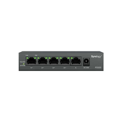 Synology PS500 5-port unmanaged PoE+ switch