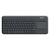 Logitech K400+ Wireless Keyboard w/ Touchpad, Unifying Receiver, Black