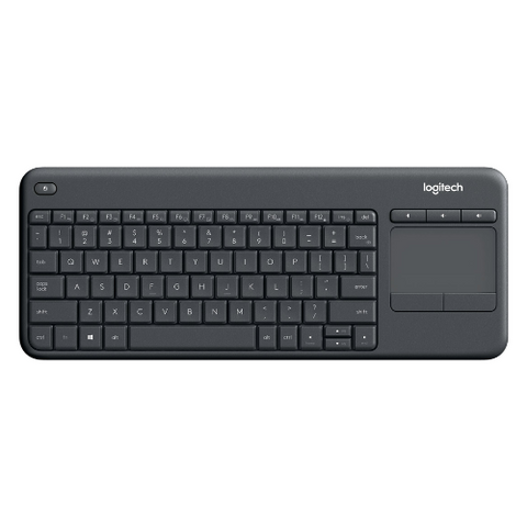 Logitech K400+ Wireless Keyboard w/ Touchpad, Unifying Receiver, Black