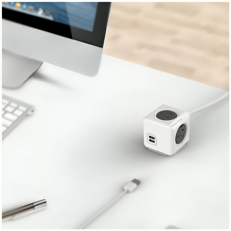 Allocacoc PowerCube With 4 Power Outlets And 2 USB Ports 2 x 1.5M