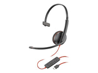 HP Poly Blackwire C3210 UC Mono USB-C Corded Headset, Including USB-A Adaptor