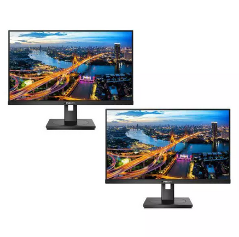 Philips 242B1 + 243B1 Daisy Chain Solution Dual Monitor Bundle