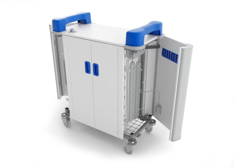 LapCabby 32 Horizontal Compact | 32-Device Mobile AC Charging Trolley up to 11"