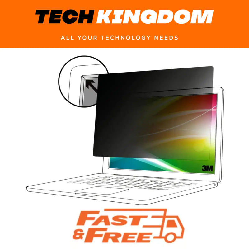 3M Bright Screen Privacy Filter for 14" Laptop with Adhesive Strips