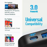 ANKER POWERPORT ATOM III 4 PORT 65WATT - BLACK FABRIC