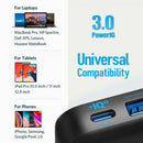 ANKER POWERPORT ATOM III 4 PORT 65WATT - BLACK FABRIC