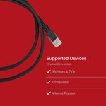 Shintaro Cat6 24 AWG 300MM Ethernet Cable – High Quality Black Patch Lead