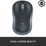 Logitech M185 Wireless Mouse - Grey, 2.4GHz, 3 Buttons
