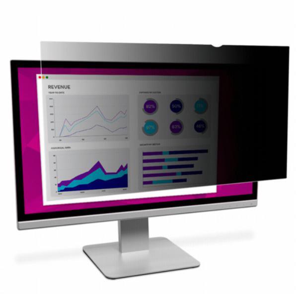 3M High Clarity Privacy Filter for 21.5" Monitor with Adhesive Strips and Slide Mounts