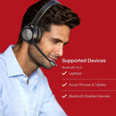 Shintaro Maxifi Bluetooth Headset – Noise Cancelling, 40H Talk, Charging Base
