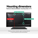 TV Mount Stand Bracket Riser Universal Table Top Desktop 32 to 65 Inch - Black