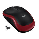 Logitech M185 Wireless Mouse - Red, 2.4GHz, 3 Buttons