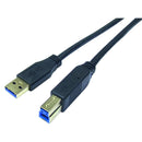 Lot of 5 Universal USB 3.0 Type A Male To B Male (9 Pin) SuperSpeed Peripheral Cable - 1m