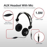 Shintaro Stereo Headset with Noise-Cancelling Mic, 3.5mm Jack & Volume Control