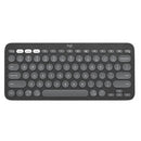 LOGITECH PEBBLE KEYS 2 K380S KEYBOARD,MULTI DEVICE,BLUETOOTHLE, Grey