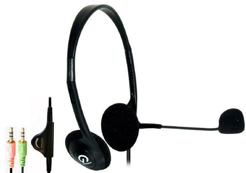Shintaro Lightweight Headset w/ Mic, Volume Control, 3.5mm Jack, VoIP/Hands-Free