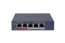 HIKVISION TRANSMISSION 3E1105P-EI 4 PORT MANAGED POE SWITCH, 1X UPLINK, 60W