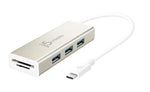 J5create JCH347 USB-C 3-Port Hub with SD & Micro SD Card Reader