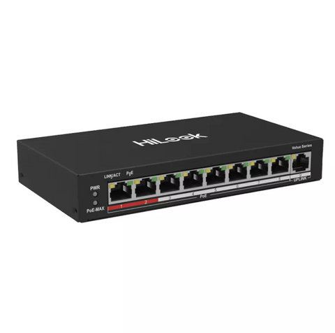 HIKVISION HILOOK TRANSMISSION NS-0109P-60 SWITCH 8 PORT POE