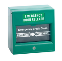 Secor Breakglass Emergency Door Release Green
