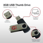Shintaro 8GB USB 2.0 Rotating Pocket Disk - Plug & Play Storage