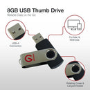 Shintaro 8GB USB 2.0 Rotating Pocket Disk - Plug & Play Storage