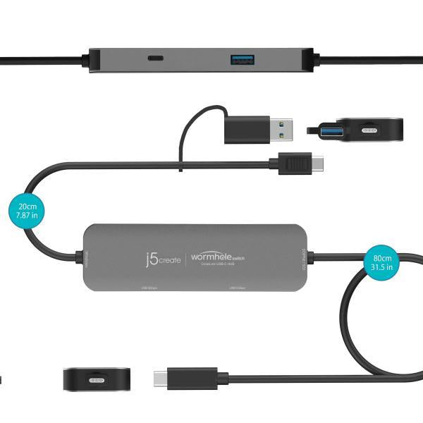 J5create JCH422 Wormhole Switch USB-C Hub - Windows to iPad/iPhone 15+