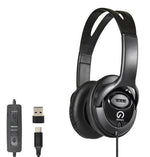 Shintaro USB-C Over-Ear Headset w/ Mic, Volume Control, USB-A Adapter, 40mm Drivers