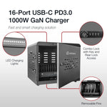 Shintaro 16-Port USB-C PD 3.0 1000W Charging Cabinet