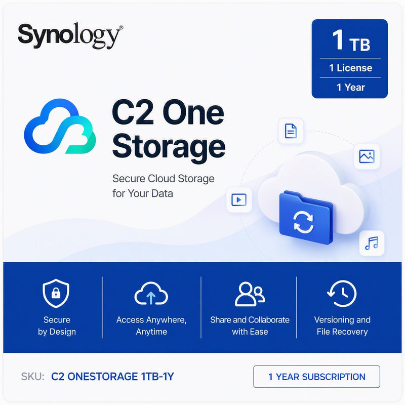 Synology C2 One Storage 1 TB 1 License 1 Year, Digital License