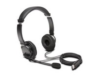 Kensington Hi-Fi USB-A Headphones w/ Microphone/Volume Control For Laptop Black