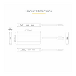 StarTech USB-C Multiport Adapter Dual HDMI 4K 60Hz 100W PD GbE SD USB Hub