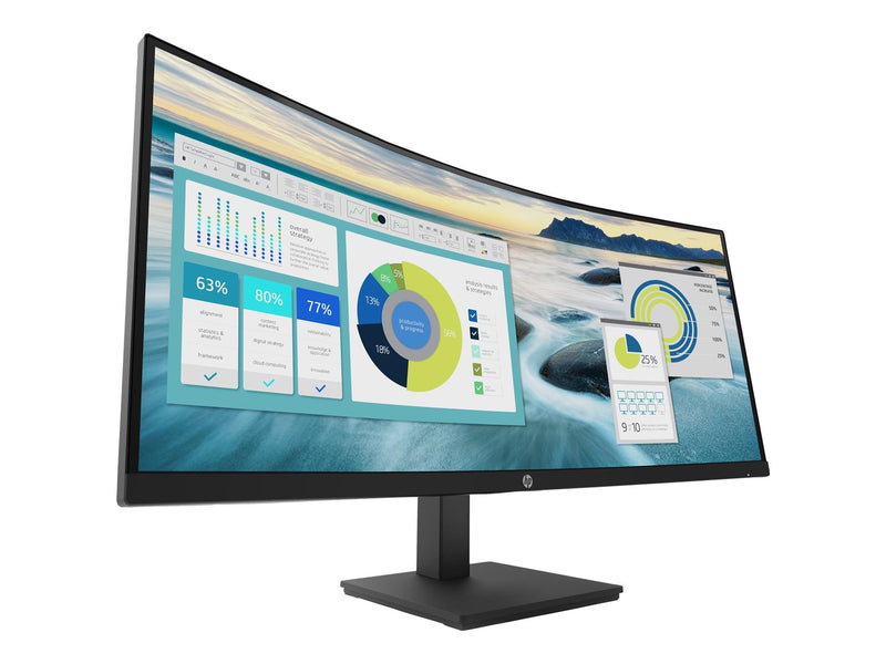 HP P34HC G4 34" Curved Monitor 3440x1440 21:9 WQHD HDMI DP 65W USB-C 3Yr Wty