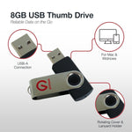 Shintaro 8GB USB-A 2.0 Rotary Pocket Disk