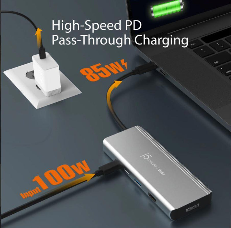 J5create JCD401 USB4 Dual Display 4K Multi-Port Docking Hub