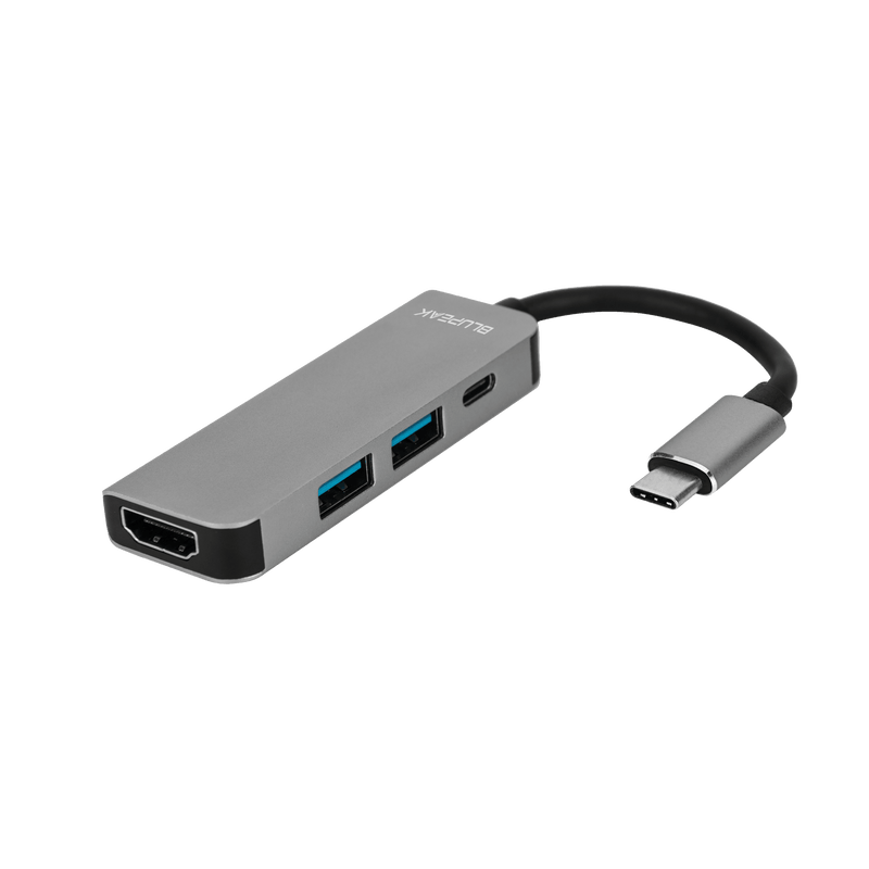 BLUPEAK USB-C Multi-Port Hub, 4K HDMI(1), USB3.0(2), USB-C(1), PD, 2YR WTY