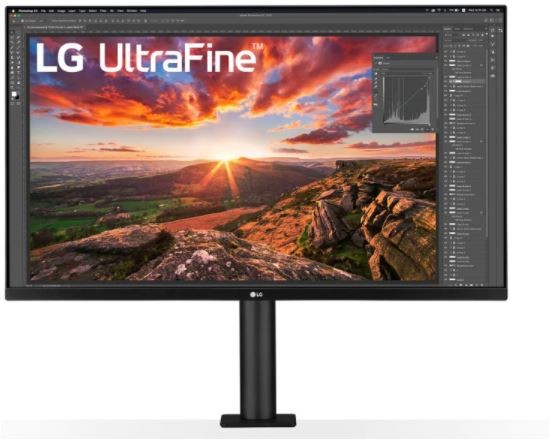 LG 32" (16:9) UHD 4K IPS LED, HDMI(2), DP, USB-C(60W), USB, HDR10, SPKR, Vesa, 3YR WTY