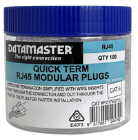 Datamaster P2176QTUJ One PieceCat6 Plugs (100 X Pack)