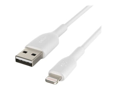 BELKIN 2M USB-A to Lightning Charge/SYNC Cable, MFi, WHT, 2 YR WTY