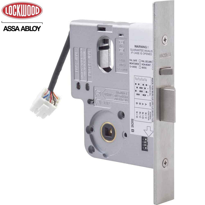 LOCKWOOD S1537R Electric Mortice Lock 60MM Backset Monitoredkom 12-24VDC