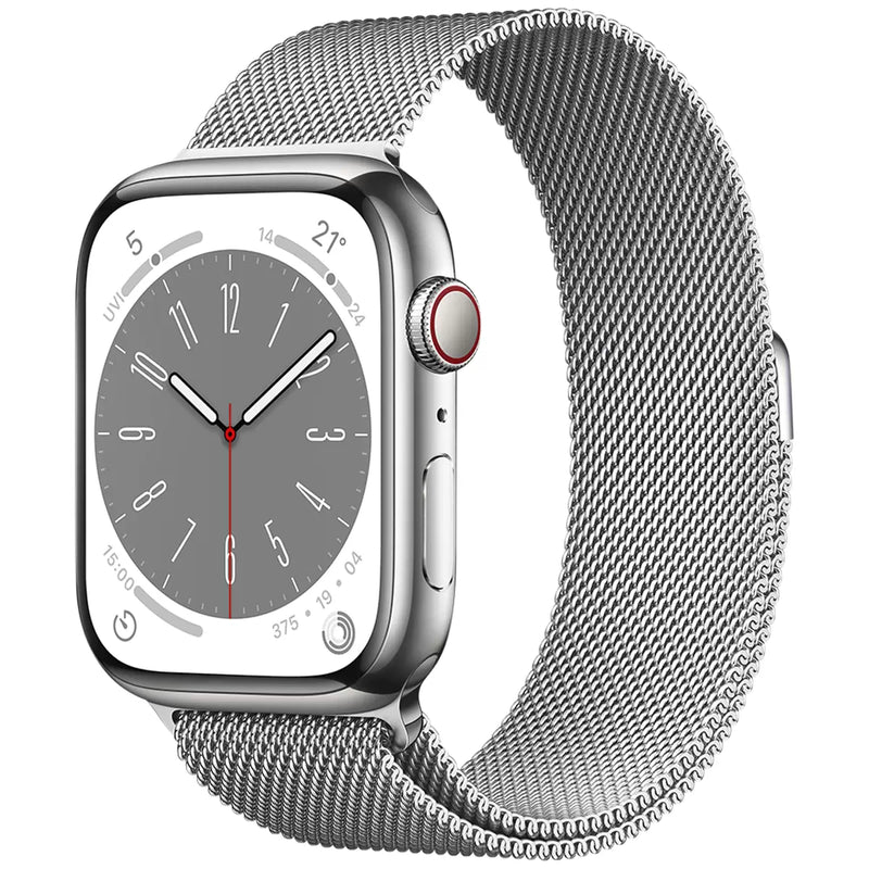 Apple Watch Series 8 GPS + Cellular 45mm Stainless Steel Case with Milanese Loop