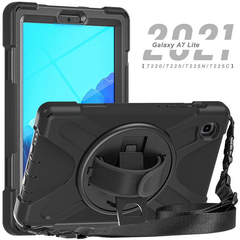 Rugged Case Hand & Shoulder Strap Galaxy Tab A7 Lite 8.7 2021 SM-T220 & 225