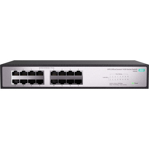 HP 1420-16G Switch, 16 X GIG Ports, NON-POE, Unmanaged, LIFE WTY