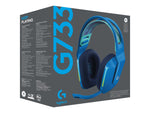 LOGITECH G733 Wireless LightSYNC RGB Gaming Headset, DTS X2.0 SRS,20M Range,Blue-2YR WTY