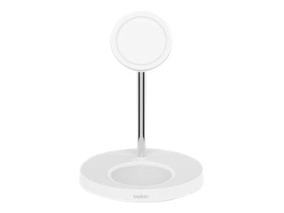 BELKIN 2-IN-1 Wireless Charger for Apple MagSafe White