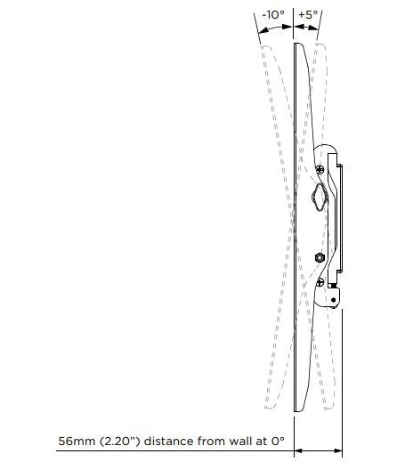 ATDEC Tilt Display Wall Mount, Up to 50KG, Vesa Up to 400x400, 10 YR WTY