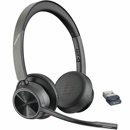 POLY VOYAGER 4320 UC , Stereo Wireless Headset , BT700 Dongle USB-A