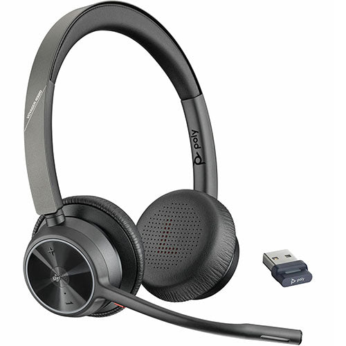 POLY VOYAGER 4320 MS Stereo Wireless Headset , BT700 Dongle USB-A